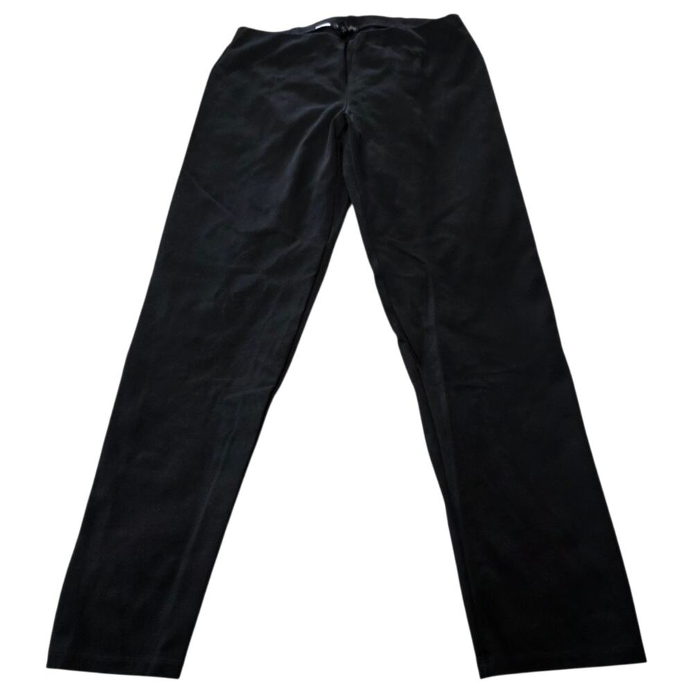 Eileen Fisher Pants Womens Medium Black Ponte Straight Leg Pull On Career